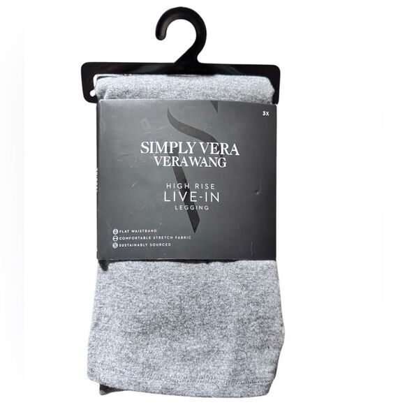 NWT – Simply Vera Vera Wang Women’s High Rise Leggings Gray, Plus Size 3X - Picture 5 of 5